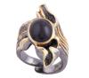 <span class='ref_item'>233 -</span> <span class="object_title">SORTIJA EN PLATA 925 CON CHAPADO EN ORO Y OBSIDIANA. JOYERÍA DE AUTOR, PIEZA ÚNICA</span>  <p><span class="technical_description">Sortija realizada en plata de ley 925 con contraste y partes chapadas en oro. Diseño de hoja con obsidiana efecto ojo de gato en cabujón oval con peso total aprox 4.15ct. <br/>Medida Sortija: 13</span><br>Peso: <span class="PESO_HCES1">14</span> <span class="PESOUMED_HCES1">gr.</span><br></p>