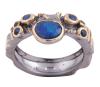 <span class='ref_item'>2 -</span> <span class="object_title">SORTIJA EN PLATA 925 CON CHAPADO EN ORO, LABRADORITA Y ZAFIROS. JOYERÍA DE AUTOR, PIEZA ÚNICA</span>  <p><span class="technical_description">Sortija realizada en plata de ley 925 con contraste y partes chapadas en oro. Con placa de labradorita y zafiros en talla redonda con peso total aprox 0.15ct. <br/>Medida Sortija: 15</span><br>Peso: <span class="PESO_HCES1">5,70</span> <span class="PESOUMED_HCES1">gr.</span><br></p>