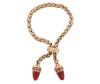 <span class='ref_item'>39 -</span> <span class="object_title">PULSERA EN ORO 18KT Y CORNALINAS</span>  <p><span class="technical_description">Pulsera realizada en oro de 18kt compuesta por un cordón trenzado. En los extremos dos cabujones de cornalinas con peso total aprox 6ct que quedan colgando. <br/>Cierre: Broche con pestaña y cadena de seguridad<br/>Longitud: 17cm (sin la parte colgante)</span><br>Peso: <span class="PESO_HCES1">53</span> <span class="PESOUMED_HCES1">gr.</span><br></p>