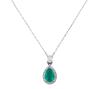 <span class='ref_item'>1 -</span> <span class="object_title">COLGANTE Y CADENA EN ORO 18KT, ESMERALDA Y DIAMANTES</span>  <p><span class="technical_description">Colgante y cadena realizados en oro de 18kt. El colgante con una esmeralda en talla perilla de peso total aprox 0.35ct y diamantes en talla brillante y oval con peso total aprox de 0.15ct (0.10ct el superior).<br/>Cierre: Reasa<br/>Longitud de la cadena: 40cm</span><br>Peso: <span class="PESO_HCES1">1,30</span> <span class="PESOUMED_HCES1">gr.</span><br></p>