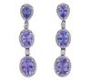 <span class='ref_item'>144 -</span> <span class="object_title">PENDIENTES EN ORO 18KT, TANZANITAS Y DIAMANTES</span>  <p><span class="technical_description">Pareja de pendientes largos con movimiento realizados en oro de 18kt. Formados por tanzanitas en talla oval y perilla con peso total aprox 5ct y en orla y uniones diamantes en talla brillante con peso total aprox 0.50ct. <br/>Cierre: Presión<br/>Longitud: 3,5cm</span><br>Peso: <span class="PESO_HCES1">6,90</span> <span class="PESOUMED_HCES1">gr.</span><br></p>