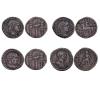 <span class='ref_item'>36 -</span> <span class="object_title">LOTE DE 4 MONEDAS DE PLATA DEL IMPERIO ROMANO</span>  <p><span class="technical_description">-Denario de Nerón (54-68 d.C). Peso: 2,9gr, Diámetro: 17mm, Ceca: Roma<br/>Anverso: Busto de perfil derecho del emperador con corona de laurel. Leyenda: IMP NERO CAESAR AVG PP<br/>Reverso: Estandartes militares de las legiones romanas.<br/> <br/>-Denario de Balbino (238 d.C). Peso: 2,7gr, Diámetro: 17mm, Ceca: Roma<br/>Anverso: Busto de perfil derecho del emperador con corona de laurel. Leyenda IMP C D CAEL BALBINVS AVG<br/>Reverso: Personificación femenina de la Victoria portando corona de laurel y palma. Leyenda: VICTORIA AVG<br/> <br/>-Denario de Gordiano III (240 d.C). Peso: 2,9gr, Diámetro: 17mm, Ceca: Roma<br/>Anverso: Busto de perfil derecho del emperador con corona de laurel y gráfila de cuentas. Leyenda: IMP GORDIANVS PIVS FEL AVG<br/>Reverso: El emperador a caballo de perfil izquierdo, portando cetro y saludando con la mano. Leyenda: PM TRP III COS PP<br/> <br/>-Denario de Adriano (119 d.C). Peso: 4,1gr, Diámetro: 18mm, Ceca: Roma<br/>Anverso: Busto de perfil derecho del emperador con corona de laurel y gráfila de cuentas. Leyenda: IMP CAES TRAIAN HADRIANO AVG DIVI TRA<br/>Reverso: Personificación femenina de la Concordia entronizada, portando una pátera. Gráfila de cuentas. Leyenda: PM TRP COS III</span><br></p>