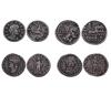 <span class='ref_item'>124 -</span> <span class="object_title">LOTE DE 4 MONEDAS DE PLATA DE LA ANTIGUA ROMA</span>  <p><span class="technical_description">-Denario de Cecilia Paulina (235 d.C). Peso: 2,8gr, Diámetro: 16mm, Ceca: Roma<br/>Anverso: Busto de perfil derecho de la emperatriz, drapeado y cubierto con velo. Leyenda: DIVA PAVLINA<br/>Reverso: La emperatriz volando a lomos de un pavo real, saludando y portando cetro. Leyenda: CONSECRATIO<br/> <br/>-Denario de época republicana (101 a.C). Peso: 3,3gr, Diámetro: 18mm, Ceca: Roma<br/>Anverso: Busto de perfil derecho, con casco, de personificación femenina de la ciudad de Roma. Leyenda: ARG PVB<br/>Reverso: Júpiter conduciendo una cuadriga portando rayo y cetro. Exergo: L SENTI CF (Lucio Sentius)<br/> <br/>-Denario de Nerón (57 d.C). Peso: 4,3gr, Diámetro: 17mm, Ceca: Roma<br/>Anverso: Busto de perfil izquierdo del emperador con corona de laurel. Leyenda: IMP NERO CAESAR AVG PMAX TRP PP<br/>Reverso: Genio portando cetro y cornucopia. Leyenda: PM IIII COS II PP<br/> <br/>-Denario de Julia Domna (193-196 d.C). Peso: 2,9gr, Diámetro: 18mm, Ceca: Roma<br/>Anverso: Busto drapeado de perfil derecho de la emperatriz, con peinado ondulado. Leyenda: IVLIA AVGVSTA<br/>Reverso: Venus desnuda de espaldas, apoyada sobre columna, portando palma y manzana. Leyenda: VENERI VICTR</span><br></p>