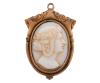 <span class='ref_item'>143 -</span> <span class="object_title">CAMAFEO DE RESINA SOBRE METAL DORADO</span>  <p><span class="technical_description">Camafeo oval con perfil de dama realizado en resina blanca. Caja y orla en metal dorado con asa superior<br/>Medidas: 4,3 x 2,8cm</span><br>Peso: <span class="PESO_HCES1">6,80</span> <span class="PESOUMED_HCES1">gr.</span><br></p>