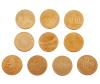 <span class='ref_item'>99 -</span> <span class="object_title">LOTE DE 10 MONEDAS CHAPADAS EN ORO FINO</span>  <p><span class="technical_description">Lote de 10 monedas de la colección "Club Français de la Monnaie" chapadas en oro fino con estampas históricas. Cada moneda viene en su estuche de plástico<br/>Diámetro: 41mm<br/>Peso: 30,8gr aprox cada una</span><br></p>