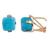 <span class='ref_item'>49 -</span> <span class="object_title">PENDIENTES EN ORO 18KT Y TURQUESAS</span>  <p><span class="technical_description">Pareja de pendientes realizados en oro de 18kt con turquesas cilíndricas perforadas<br/>Cierre: Omega</span><br>Peso: <span class="PESO_HCES1">3,60</span> <span class="PESOUMED_HCES1">gr.</span><br></p>