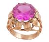 <span class='ref_item'>54 -</span> <span class="object_title">SORTIJA EN ORO BICOLOR 18KT Y ZAFIRO ROSA SINTÉTICO</span>  <p><span class="technical_description">Sortija cóctel realizada en oro bicolor de 18kt. Zafiro rosa sintético en talla redonda engastado en garras sobre caja con forma de margarita<br/>Medida Sortija: 1</span><br>Peso: <span class="PESO_HCES1">9</span> <span class="PESOUMED_HCES1">gr.</span><br></p>