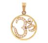<span class='ref_item'>92 -</span> <span class="object_title">COLGANTE EN ORO 18KT Y DIAMANTES</span>  <p><span class="technical_description">Colgante realizado en oro de 18kt. Mantra de la letra hindú Om cuajada de diamantes en talla brillante con peso total aprox de 1.10ct. Con reasa<br/>Diámetro: 2,5cm</span><br>Peso: <span class="PESO_HCES1">5,30</span> <span class="PESOUMED_HCES1">gr.</span><br></p>