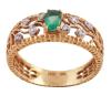 <span class='ref_item'>91 -</span> <span class="object_title">SORTIJA EN ORO BICOLOR 18KT, ESMERALDA Y DIAMANTES</span>  <p><span class="technical_description">Sortija realizada en oro de 18kt. Diseño calado con esmeralda en talla oval de peso aprox 0.35ct y diamantes en talla brillante sobre oro blanco con peso total aprox 0.08ct<br/>Medida Sortija: 20</span><br>Peso: <span class="PESO_HCES1">5,50</span> <span class="PESOUMED_HCES1">gr.</span><br></p>