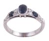 <span class='ref_item'>73 -</span> <span class="object_title">SORTIJA EN ORO 18KT, ZAFIROS Y DIAMANTES</span>  <p><span class="technical_description">Sortija realizada en oro de 18kt. Formada por zafiros en talla oval y redonda con peso total aprox 1ct y diamantes en talla brillante con peso total aprox 0.18ct<br/>Medida Sortija: 15</span><br>Peso: <span class="PESO_HCES1">4,70</span> <span class="PESOUMED_HCES1">gr.</span><br></p>