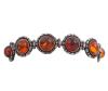 <span class='ref_item'>170 -</span> <span class="object_title">PULSERA EN PLATA 925 Y SÍMIL DE ÁMBAR</span>  <p><span class="technical_description">Pulsera realizada en plata de ley 925. Con eslabones circulares adornados con cabujones de resina imitación de ámbar.<br/>Cierre: Mosquetón<br/>Longitud: 18cm</span><br>Peso: <span class="PESO_HCES1">27,80</span> <span class="PESOUMED_HCES1">gr.</span><br></p>