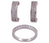 <span class='ref_item'>184 -</span> <span class="object_title">CONJUNTO DE PENDIENTES Y MEDIA ALIANZA EN PLATA 925 CON CIRCONITAS</span>  <p><span class="technical_description">Conjunto formado por una pareja de pendientes y una media alianza realizados en plata de ley 925. Adornados por carril y cuajado de circonitas. La media alianza con punzón de marca Kokoro.<br/>Medida Sortija: 10<br/>Cierre Pendientes: Presión</span><br>Peso: <span class="PESO_HCES1">9,30</span> <span class="PESOUMED_HCES1">gr.</span><br></p>