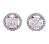 <span class='ref_item'>43 -</span> <span class="object_title">PENDIENTES EN ORO 18KT Y DIAMANTES</span>  <p><span class="technical_description">Pareja de pendientes dormilona realizados en oro de 18kt. Diamantes centrales en talla brillante con peso total aprox 1.90ct, estimación de color H-I y de pureza VS-SI. Orla de diamantes en talla brillante con peso total aprox 0.20ct (2.10ct el total de los diamantes) <br/>Cierre: Presión<br/>RefC 62484</span><br>Peso: <span class="PESO_HCES1">4</span> <span class="PESOUMED_HCES1">gr.</span><br></p>