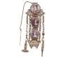 <span class='ref_item'>66 -</span> <span class="object_title">CHATELAINE EN PLATA CHAPADA EN ORO PARA RELOJES DE BOLSILLO. INGLATERRA, S XVIII</span>  <p><span class="technical_description">Chatelaine inglesa del siglo XVIII realizada en plata de 765m/m chapada en oro. Posee tres cadenas de las que cuelgan instrumental para relojes de bolsillo. Bisagra central y diseño calado con motivos vegetales e instrumentos musicales, adornada también por tres placas ovales de porcelana en las que se representan a damas de época. Desgaste por el paso del tiempo.<br/>Medidas: 11 x 5cm</span><br>Peso: <span class="PESO_HCES1">59</span> <span class="PESOUMED_HCES1">gr.</span><br></p>