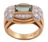 <span class='ref_item'>244 -</span> <span class="object_title">SORTIJA EN ORO 18KT, TURMALINA Y DIAMANTES</span>  <p><span class="technical_description">Sortija realizada en oro de 18kt. Con turmalina central en talla rectangular con peso aprox 0.75ct, rodeada de diamantes en talla brillante con peso total aprox 0.25ct.<br/>Medida Sortija: 9<br/>RefC 11340</span><br>Peso: <span class="PESO_HCES1">9,50</span> <span class="PESOUMED_HCES1">gr.</span><br></p>