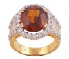 <span class='ref_item'>42 -</span> <span class="object_title">SORTIJA EN ORO 14KT, ZAFIRO ORANGE Y DIAMANTES</span>  <p><span class="technical_description">Sortija realizada en oro de 14kt. Con un zafiro orange central en talla oval de peso aprox 9ct y en hombros y orla diamantes en talla brillante y trapecio con peso total aprox 1.50ct. <br/>Medida Sortija: 15<br/>RefC 3531GP</span><br>Peso: <span class="PESO_HCES1">10,90</span> <span class="PESOUMED_HCES1">gr.</span><br></p>