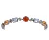 <span class='ref_item'>53 -</span> <span class="object_title">PULSERA EN ORO 18KT, ZAFIROS, TOPACIOS, CITRINOS Y ÁMBAR</span>  <p><span class="technical_description">Pulsera realizada en oro de 18kt. Compuesta por topacios azules y blancos con peso total aprox 3.75ct, zafiros fancy verdes con peso total aprox 1.15ct, citrinos con peso total aprox 2ct y cabujones de ámbar<br/>Cierre: Caja con lengüeta y doble ocho de seguridad<br/>Longitud: 17cm<br/>RefC 4311GP</span><br>Peso: <span class="PESO_HCES1">17,30</span> <span class="PESOUMED_HCES1">gr.</span><br></p>
