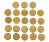 <span class='ref_item'>151 -</span> <span class="object_title">23 MONEDAS DE SOBERANOS BRITÁNICOS EN ORO 900m/m</span>  <p><span class="technical_description">Lote de 23 monedas realizadas en oro de 900m/m. Son soberanos británicos de valor facial de 1 libra esterlina, 5 con la efigie de la Reina Victoria, 6 de Eduardo VII y 12 de Jorge V, todas de entre 1890 y 1931<br/>Diámetro: 22mm</span><br>Peso: <span class="PESO_HCES1">182,60</span> <span class="PESOUMED_HCES1">gr.</span><br></p>