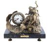 <span class='ref_item'>91 -</span> <span class="object_title">RELOJ DE BRONCE SOBRE MÁRMOL REPRESENTANDO A ANDRÓMEDA</span>   <p><span class="technical_description">Reloj de bronce con forma cilíndrica y números romanos integrado en una escultura, también en bronce, que representa a Andrómeda atada a la roca. Todo ello sobre una base de mármol negro veteado que se apoya en 4 patas de bronce y con una placa con la inscripción "Andrómeda". Detalle de circonita en el ojo del dragón.<br/>Se acompaña de su llave para dar cuerda. No está en funcionamiento.<br/>Medidas: 36x22cm</span><br></p>