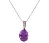 <span class='ref_item'>152 -</span> <span class="object_title">COLGANTE Y CADENA EN PLATA 925 CON AMATISTA</span>  <p><span class="technical_description">Colgante y cadena realizados en plata de ley 925. El colgante con una amatista en talla oval engastada en garras con peso aprox 2.50ct. Cadena de eslabón barbado<br/>Cierre: Reasa<br/>Longitud de la cadena: 45cm con alargador</span><br>Peso: <span class="PESO_HCES1">8,80</span> <span class="PESOUMED_HCES1">gr.</span><br></p>