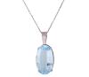 <span class='ref_item'>50 -</span> <span class="object_title">COLGANTE Y CADENA EN PLATA 925 CON TOPACIO AZUL</span>  <p><span class="technical_description">Colgante y cadena realizados en plata de ley 925. El colgante con un topacio azul en talla oval engastado en garras con peso aprox 8.25ct. Cadena de eslabón barbado<br/>Cierre: Reasa<br/>Longitud de la cadena: 45cm con alargador</span><br>Peso: <span class="PESO_HCES1">6,60</span> <span class="PESOUMED_HCES1">gr.</span><br></p>