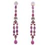 <span class='ref_item'>245 -</span> <span class="object_title">PENDIENTES EN PLATA 925 CHAPADA EN ORO ROSA, AMATISTAS, PIEDRAS LUNA, RUBÍES Y DIAMANTES</span>  <p><span class="technical_description">Pendientes largos con movimiento realizados en plata de ley 925 chapada en oro rosa. Formados por cabujones de piedras luna, amatistas, rubíes (incluido cabujón final) y pequeños diamantes<br/>Cierre: Presión<br/>Longitud: 7,5cm<br/>RefC 7340</span><br>Peso: <span class="PESO_HCES1">8,70</span> <span class="PESOUMED_HCES1">gr.</span><br></p>