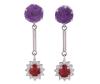 <span class='ref_item'>184 -</span> <span class="object_title">PENDIENTES EN ORO 18KT, AMATISTAS, ESPESARTINAS Y DIAMANTES</span>  <p><span class="technical_description">Pareja de pendientes largos con movimiento realizados en oro de 18kt. Formados por amatistas talladas como una rosa y granates espesartinas en talla perilla con peso total aprox 1.30ct orlados por diamantes en talla brillante con peso total aprox 0.20ct. <br/>Cierre: Presión<br/>Longitud: 4cm<br/>RefC 18</span><br>Peso: <span class="PESO_HCES1">11,20</span> <span class="PESOUMED_HCES1">gr.</span><br></p>