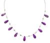 <span class='ref_item'>1 -</span> <span class="object_title">COLLAR CORTO EN PLATA 925 Y PIEDRAS PÚRPURAS</span>  <p><span class="technical_description">Collar corto realizado en plata de ley 925. Con 9 tallas perillas facetadas de piedras color púrpura alternando con cuentas caladas. Cadena barbada<br/>Cierre: Reasa<br/>Longitud: 45cm<br/>RefC 3096</span><br>Peso: <span class="PESO_HCES1">11,20</span> <span class="PESOUMED_HCES1">gr.</span><br></p>
