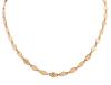 <span class='ref_item'>275 -</span> <span class="object_title">COLLAR EN ORO BICOLOR 18KT</span>  <p><span class="technical_description">Collar corto realizado en oro bicolor 18kt con eslabones formados por dos placas hexagonales con cuadrado interior del otro color de oro, unidas por aros y con un eslabón alargado con contrastes y la inscripción "Sibeør"<br/>Cierre: Mosquetón<br/>Longitud: 45cm </span><br>Peso: <span class="PESO_HCES1">20,60</span> <span class="PESOUMED_HCES1">gr.</span><br></p>