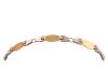 <span class='ref_item'>72 -</span> <span class="object_title">PULSERA EN ORO BICOLOR 18KT</span>  <p><span class="technical_description">Pulsera realizada en oro bicolor 18kt con eslabones planos ovales y trapezoidales, uno de ellos con contrastes y la inscripción "Sibeør"<br/>Cierre: Mosquetón<br/>Longitud: 19cm</span><br>Peso: <span class="PESO_HCES1">9,40</span> <span class="PESOUMED_HCES1">gr.</span><br></p>