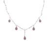 <span class='ref_item'>7 -</span> <span class="object_title">COLLAR EN PLATA 925 Y CUARZOS ROSAS</span>  <p><span class="technical_description">Collar realizado en plata de ley 925. Formado por 5 cuarzos rosas en talla briolette con peso total aprox 2.40ct. Cadena eslabón fantasía<br/>Cierre: Mosquetón<br/>Longitud: 45cm<br/>RefC GE 5028</span><br>Peso: <span class="PESO_HCES1">9</span> <span class="PESOUMED_HCES1">gr.</span><br></p>