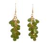 <span class='ref_item'>269 -</span> <span class="object_title">PENDIENTES EN PLATA 925 CHAPADA EN ORO Y PERIDOTOS</span>  <p><span class="technical_description">Pendientes largos con movimiento realizados en plata de ley 925 chapada de oro. Diseño de racimo compuesto por peridotos en talla briolette con peso total aprox 4.10ct.<br/>Cierre: Gancho<br/>Longitud: 6cm<br/>RefC GE 5038</span><br>Peso: <span class="PESO_HCES1">10</span> <span class="PESOUMED_HCES1">gr.</span><br></p>