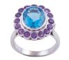 <span class='ref_item'>20 -</span> <span class="object_title">SORTIJA EN ORO 18KT, TOPACIO Y AMATISTAS</span>  <p><span class="technical_description">Sortija realizada en oro de 18kt. Topacio azul central en talla oval con peso aprox 4.15ct y orla de amatistas en talla redonda con peso total aprox 1.06ct<br/>Medida Sortija: 12<br/>RefC 801210974</span><br>Peso: <span class="PESO_HCES1">6,40</span> <span class="PESOUMED_HCES1">gr.</span><br></p>