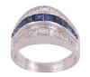 <span class='ref_item'>119 -</span> <span class="object_title">SORTIJA EN ORO 18KT, ZAFIROS Y DIAMANTES</span>  <p><span class="technical_description">Sortija realizada en oro de 18kt. Zafiros en carriles y en talla galería con peso total aprox 0.50ct y bandas de diamantes en talla brillante con peso total aprox 0.30ct<br/>Medida Sortija: 13<br/>RefC 801214759</span><br>Peso: <span class="PESO_HCES1">7,80</span> <span class="PESOUMED_HCES1">gr.</span><br></p>