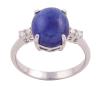 <span class='ref_item'>38 -</span> <span class="object_title">SORTIJA EN ORO 18KT, ZAFIRO Y DIAMANTES</span>  <p><span class="technical_description">Sortija realizada en oro de 18kt. Zafiro central en cabujón oval con peso aprox 5.26ct y en hombros diamantes en talla brillante con peso total aprox 0.10ct<br/>Medida Sortija: 13<br/>RefC 801214777</span><br>Peso: <span class="PESO_HCES1">3,60</span> <span class="PESOUMED_HCES1">gr.</span><br></p>