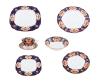 <span class='ref_item'>249 -</span> <span class="object_title">VAJILLA ROYAL ALBERT HEIRLOOM</span>   <p><span class="technical_description">Con decoración floral y detalles en dorado sobre fondo oscuro. Compuesta por:<br/>Plato llanos grandes: 15<br/>Llanos medianos: 12<br/>Llanos pequeños: 15<br/>Hondos pequeños: 6<br/>Tazas: 6<br/>Platos de postre: 6<br/>Platitos tazas: 6</span><br></p>