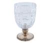 <span class='ref_item'>256 -</span> <span class="object_title">COPÓN EN VIDRIO TALLADO Y PLATA </span>   <p><span class="technical_description">Gran copa realizada en vidrio tallado con base de plata de ley y su correspondiente contraste. Con base realizada en plata con contraste. <br/>Medidas: <br/>Peso total: 1963,3gr</span><br></p>