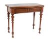 <span class='ref_item'>227 -</span> <span class="object_title">MESA DE JUEGO ALFONSINA DE ADOSAR, ESPAÑA, FF. S.XIX</span>   <p><span class="technical_description">Realizada en palosanto y madera de frutal. Tapa abatible forrada de terciopelo rojo con filigrana dorada y cuatro esquineras. Tabla inferior extensible con cajones y compartimentos. Presenta una fractura interior. <br/>El tapizado muestra marcas de uso.</span><br><span class="ALTO_HCES1">75</span>x<span class="ANCHO_HCES1">87</span>x<span class="GRUESO_HCES1">43 </span><span class="GRUESOUMED_HCES1">cm.</span></p>