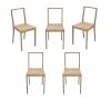 <span class='ref_item'>235 -</span> <span class="object_title">CONJUNTO DE 5 SILLAS "PLYWOOD", MARCA VITRA (SUIZA, 1980)</span>   <p><span class="author">JASPER MORRISON (Reino Unido, 1959)</span> <br><span class="technical_description">Realizadas en madera contrachapada, pegamento y tornillos. Modelo de silla realizado como primera colaboración entre Morrison y la marca Vitra, con una estructura simple con diseño ligeramente curvo. <br/>Con etiqueta en la parte inferior que muestra el número de serie y modelo.<br/>En perfecto estado.<br/>Medidas: 82,5x39x39cm</span><br></p>