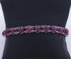 <span class='ref_item'>250 -</span> <span class="object_title">PULSERA VINTAGE EN PLATA 925 Y RUBÍES ESTRELLA</span>  <p><span class="technical_description">Pulsera realizada en plata de ley 925 con baño de rodio. Compuesta por 17 rubíes estrella en cabujón oval con peso total aprox 37.40ct (2.20ct cada rubí)<br/>Cierre: Mosquetón<br/>Longitud: 18cm</span><br>Peso: <span class="PESO_HCES1">13,20</span> <span class="PESOUMED_HCES1">gr.</span><br></p>