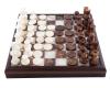<span class='ref_item'>201 -</span> <span class="object_title">TABLERO DE AJEDREZ Y DAMAS EN ALABASTRO, MARCA CA&A</span>   <p><span class="technical_description">Juego de ajedrez con tablero realizado en alabastro y caja en madera. Caja formada por dos partes: parte superior tablero e inferior estuche forrado en terciopelo rojo para piezas. Piezas de ajedrez y damas realizadas en resina con base en terciopelo rojo con sello de marca. <br/>Medidas tablero: 35,5x35,5cm</span><br></p>