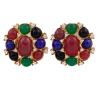 <span class='ref_item'>30 -</span> <span class="object_title">PENDIENTES EN METAL DORADO Y PIEDRAS DE COLORES</span>  <p><span class="technical_description">Pareja de pendientes realizados en metal dorado. Con cabujones de piedras de color y circonitas<br/>Cierre: Clip</span><br>Peso: <span class="PESO_HCES1">26,10</span> <span class="PESOUMED_HCES1">gr.</span><br></p>