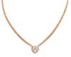 <span class='ref_item'>148 -</span> <span class="object_title">GARGANTILLA CORAZÓN EN METAL DORADO Y CIRCONITA</span>  <p><span class="technical_description">Gargantilla realizada en metal dorado con eslabón cubano y en el centro una circonita en talla corazón engastada en bisel<br/>Cierre: Mosquetón<br/>Longitud: 42cm</span><br>Peso: <span class="PESO_HCES1">14,90</span> <span class="PESOUMED_HCES1">gr.</span><br></p>