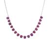 <span class='ref_item'>180 -</span> <span class="object_title">COLLAR EN PLATA 925 Y RUBÍES</span>  <p><span class="technical_description">Collar realizado en plata de ley 925. En el centro 17 rubíes en cabujón oval engastados en garras con peso total aprox 34.85ct (2.05ct cada rubí). Con cadena barbada<br/>Cierre: Mosquetón<br/>Longitud: 48cm</span><br>Peso: <span class="PESO_HCES1">14,70</span> <span class="PESOUMED_HCES1">gr.</span><br></p>