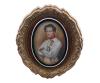 <span class='ref_item'>181 -</span> <span class="object_title">RETRATO EN MINIATURA DE NAPOLEÓN II, DUQUE DE REICHSTADT, S.XIX</span>   <p><span class="technique_material">Óleo sobre marfil</span><br><span class="technical_description">Retrato en miniatura de Napoléon François Joseph Charles Bonaparte, Napoleón II, hijo de Napoleón I representado con su uniforme blanco y siguiendo el modelo de representación del retratista Moritz Daffinger. <br/>Con cristal y marco metálico ovalado, decorado con esmalte cloisonné verde y blanco. Incrustado en otro marco de pasta dorada y motivos vegetales.<br/>Medidas con marco: 13,5 x 12cm</span><br></p>