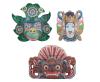<span class='ref_item'>171 -</span> <span class="object_title">LOTE DE TRES MÁSCARAS ASIÁTICAS EN MADERA POLICROMADA Y TALLADA</span>   <p><span class="technical_description">Representa los rostros de deidades hindúes en madera. Realizadas en Indonesia. Algunas con pequeños desperfectos.<br/>Medidas: 38x31cm/22,5x23cm/28x29cm</span><br></p>