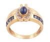 <span class='ref_item'>107 -</span> <span class="object_title">SORTIJA EN ORO 18KT, ZAFIROS Y DIAMANTES</span>  <p><span class="technical_description">Sortija realizada en oro de 18kt. Adornada por zafiros en talla galería y cabujón oval el central, con peso total aprox 0.60ct y pequeños diamantes en talla brillante sobre vistas en blanco con peso 0.06ct<br/>Medida Sortija: 21</span><br>Peso: <span class="PESO_HCES1">5,90</span> <span class="PESOUMED_HCES1">gr.</span><br></p>