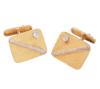 <span class='ref_item'>158 -</span> <span class="object_title">GEMELOS EN ORO 18KT</span>  <p><span class="technical_description">Par de gemelos realizados en oro de 18kt. Forma rectangular con banda y círculo en blanco<br/>Medidas: 2 x 1,6cm</span><br>Peso: <span class="PESO_HCES1">8,20</span> <span class="PESOUMED_HCES1">gr.</span><br></p>