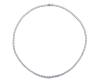 <span class='ref_item'>122 -</span> <span class="object_title">GARGANTILLA RIVIÈRE EN PLATA 925 Y MOISSANITAS</span>  <p><span class="technical_description">Collar-gargantilla estilo rivière realizada en plata de ley 925. Formado por moissanitas, montadas en degradé, en talla brillante con peso total aprox 14ct. Con certificado GRA 218554648 de la moissanita mayor (0.50ct)<br/>Cierre: Caja con lengüeta y ocho de seguridad<br/>Longitud: 45cm</span><br>Peso: <span class="PESO_HCES1">27,10</span> <span class="PESOUMED_HCES1">gr.</span><br></p>