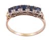 <span class='ref_item'>50 -</span> <span class="object_title">CINQUILLO EN ORO 14KT Y ZAFIROS</span>  <p><span class="technical_description">Sortija cinquillo realizada en oro de 14kt. Formada por 5 zafiros en talla redonda sobre vistas en blanco con peso total aprox 0.60ct<br/>Medida Sortija: 17</span><br>Peso: <span class="PESO_HCES1">2,70</span> <span class="PESOUMED_HCES1">gr.</span><br></p>